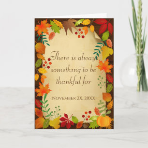 Färgfull höstblomma för Thanksgiving Kort