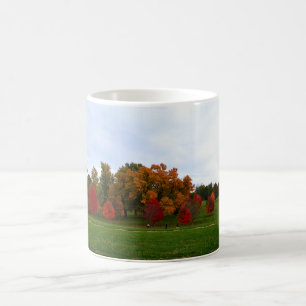 Färgfull höstblomma kaffemugg