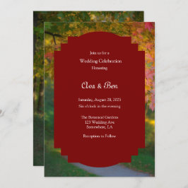 Färgfull höstdag Bröllop Firande Inbjudningar