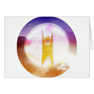 Färgfull humanistisk symbol hälsningskort