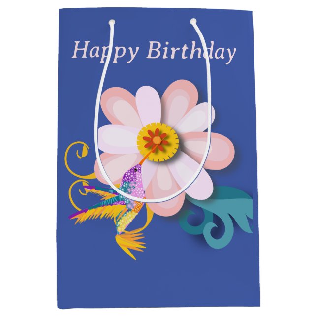 Färgfull humming Bird Editable (Framsidan)