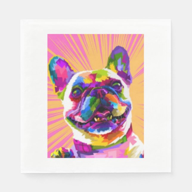 Färgfull hund design pappersservett (Framsidan)