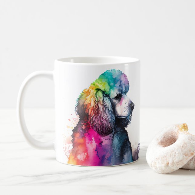 Färgfull Hund Pet Coffee Mugg, Kopp (Med munk)