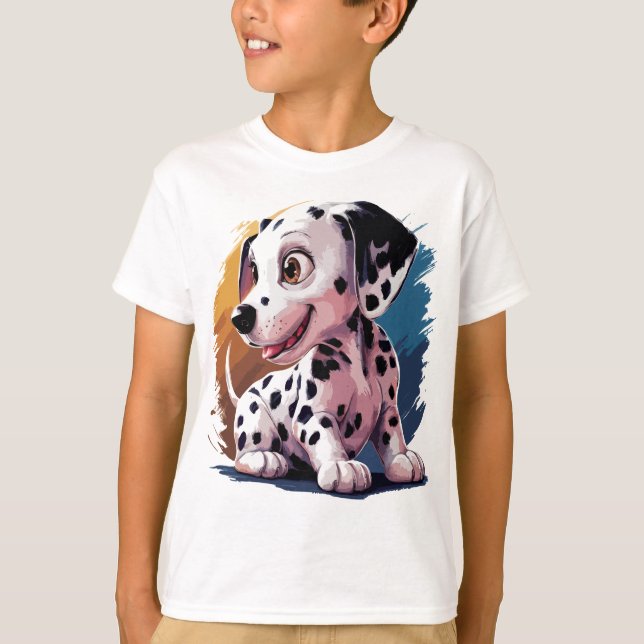Färgfull HUND T-shirt-design T Shirt (Framsida)