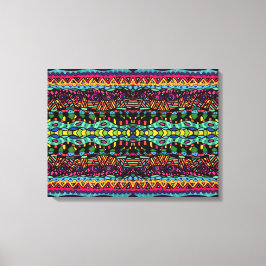 Färgfull Hypnotic-Voyage Geometric Art Mönster Canvastryck