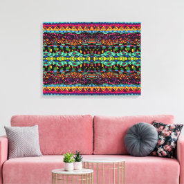 Färgfull Hypnotic-Voyage Geometric Art Mönster Canvastryck