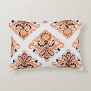 Färgfull ikat mönster i vintage stil. Elegant Prydnadskudde