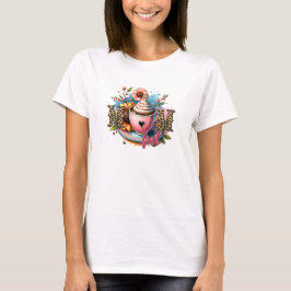 Färgfull illustration av Mamma bränsle är kaffeleo T Shirt