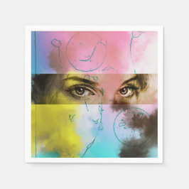 Färgfull illustrerad uppsättning av blöjor - Sare Pappersservett