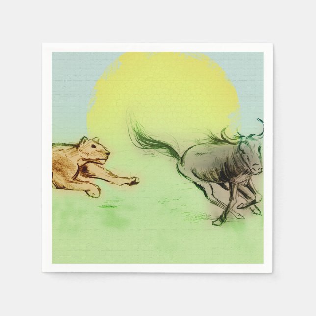 Färgfull illustrerad uppsättning blöjor - Chase Pappersservett (Framsidan)