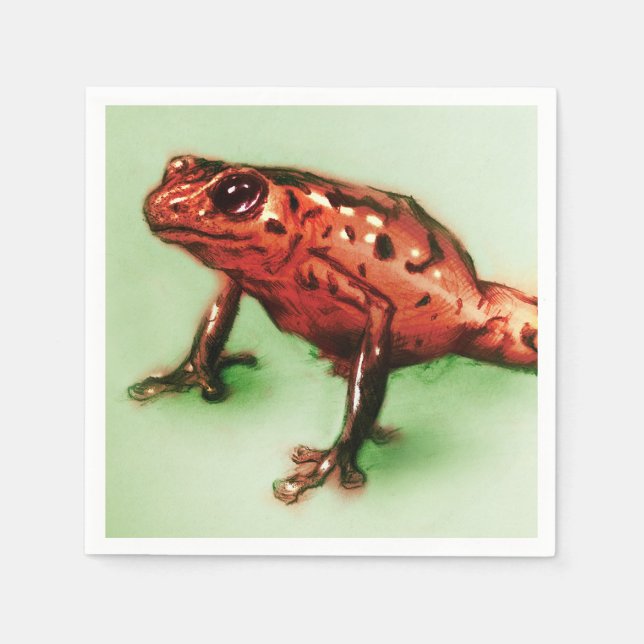 Färgfull illustrerad uppsättning blöjor - Frog Pappersservett (Framsidan)