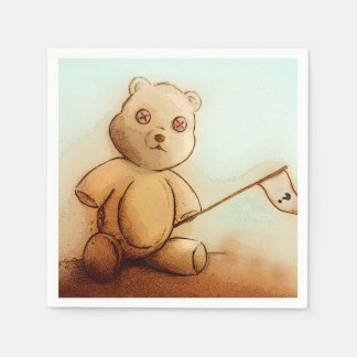 Färgfull illustrerad uppsättning blöjor - Teddy Pappersservett