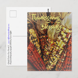 Färgfull indisk Maj Kernels Photo 2-Thanksgiving Vykort