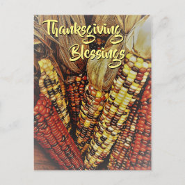 Färgfull indisk Maj Kernels Photo 2-Thanksgiving Vykort