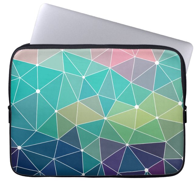 Färgfull inspiration från mönster Retro Cute Laptop Fodral (Framsidan)