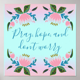 Färgfull inspirationskkatolsk citat poster