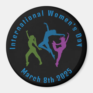 Färgfull Internationell Kvindagens magnet