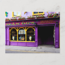Färgfull Irish Pub Vykort