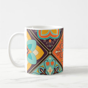 Färgfull islaminspirerad lapptäcke. kaffemugg
