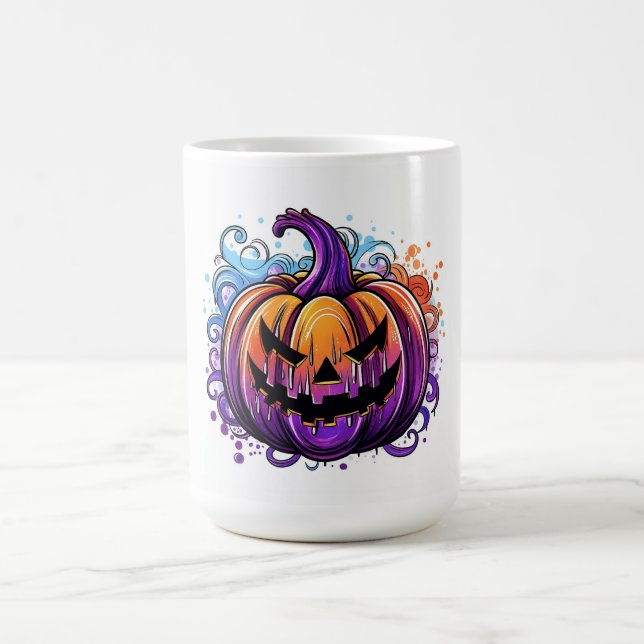 Färgfull Jack-O-Lantern Kaffemugg (Center)