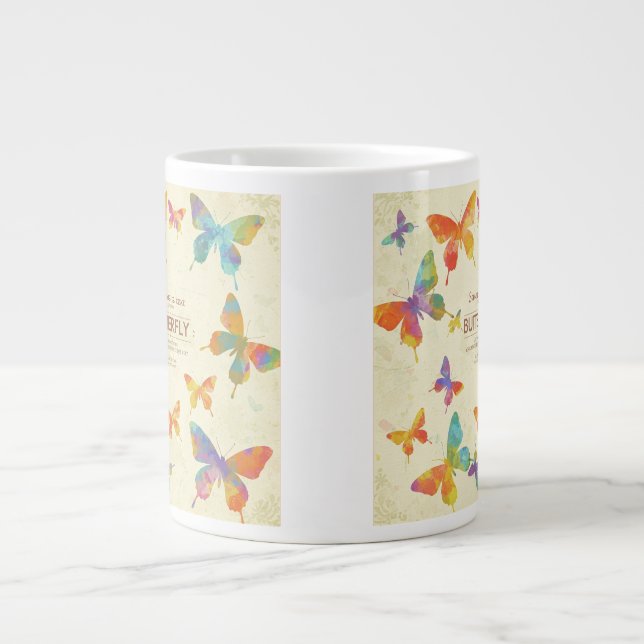 Färgfull Jambo Jug-design med Abstrakt Butterflie Jumbo Mugg (Framsidan)
