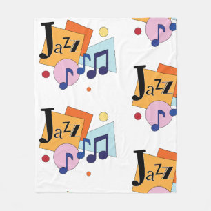 Färgfull Jazz Modern Art Design Fleecefilt