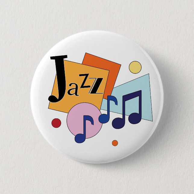 Färgfull Jazz Modern Art Design Knapp (Framsida)
