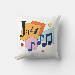 Färgfull Jazz Modern Art Design Kudde