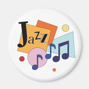 Färgfull Jazz Modern Art Design Magnet
