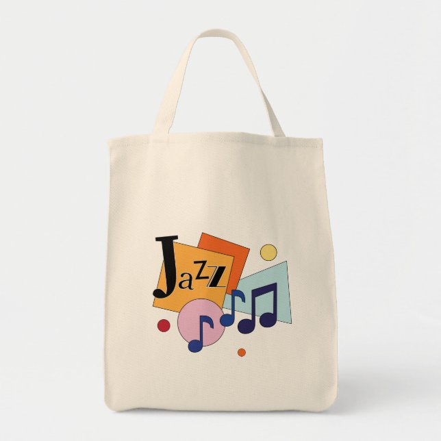 Färgfull Jazz Modern Art Design Tygkasse (Framsidan)