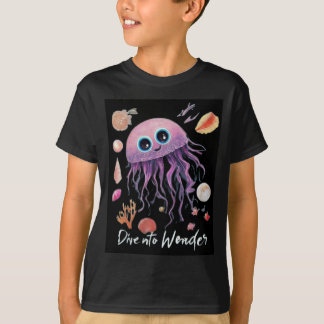 Färgfull jellyfish Kids' T-Shirt