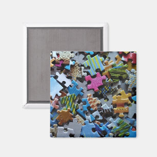 Färgfull Jigszawa Puzzle Biet 2 Magnet