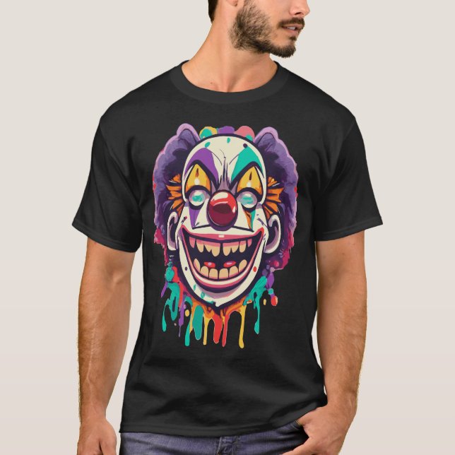 Färgfull Joker-design T Shirt (Framsida)