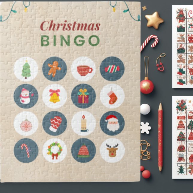 Färgfull jul Bingo Jigszawa Puzzle Pussel (Skapare uppladdad)