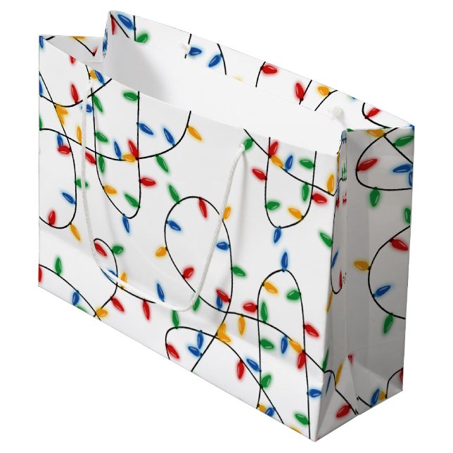 Färgfull julafton Ljus Mönster (Framsidan Vinklad)