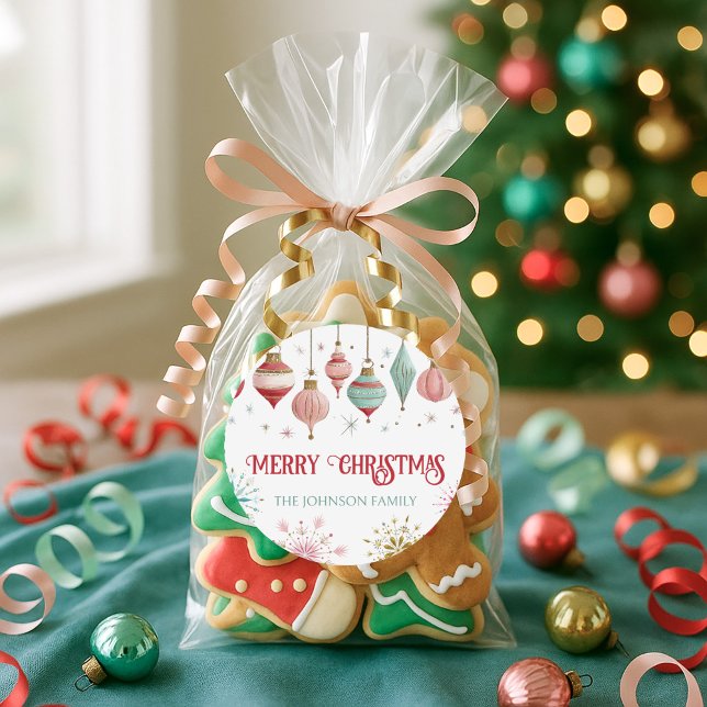 Färgfull juldräkt runt klistermärke (Skapare uppladdad)