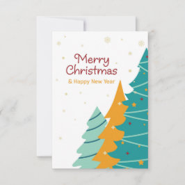 Färgfull Julgran. Kort