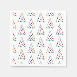 Färgfull Julgran Pappersservett