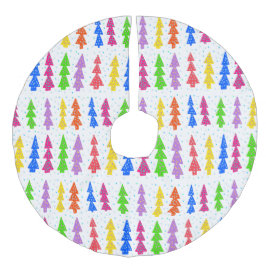 Färgfull Julgran-popkonst Julgransmatta Fusklinne