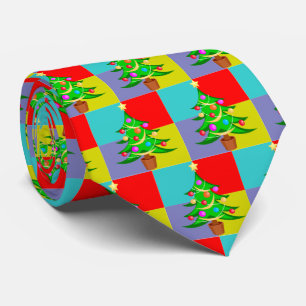 Färgfull Julgran Tie Slips