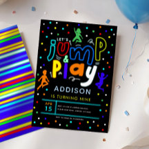 Färgfull jump och Play Neon Trampoline Birthday