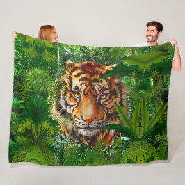 Färgfull jungle Tiger | Tiger Fleece Blanket