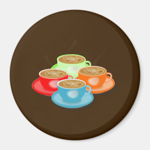 Färgfull Kaffe koppar Magnet