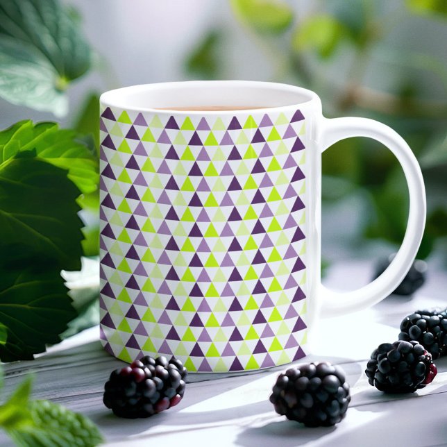Färgfull kalk Lila Geometric Mönster Kaffemugg (Skapare uppladdad)