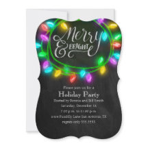 Färgfull kalk Merry och Bright Ljus Helgdag