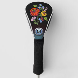 Färgfull Kalocsa ungersk folkart med Monogram