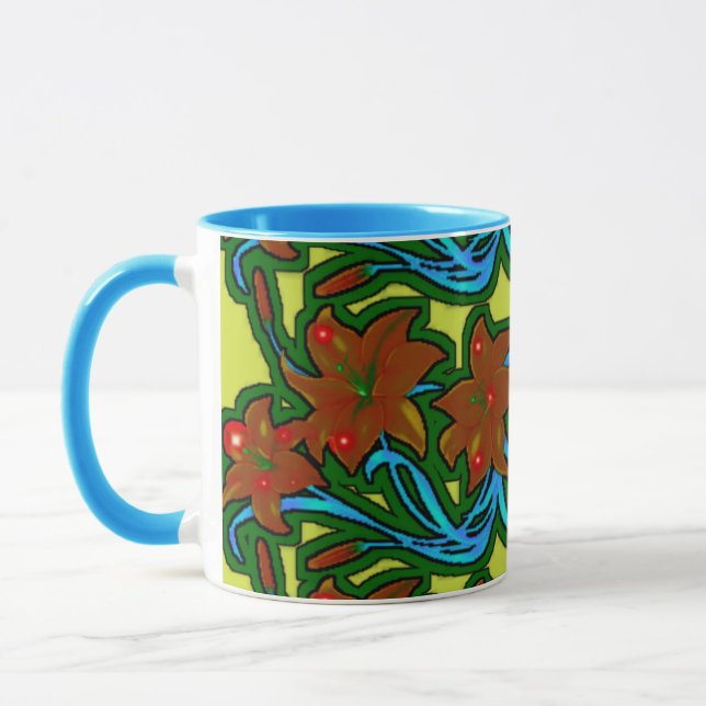 färgfull kamera mugg, 3D digital design mugg, perf Mugg (Vänster)