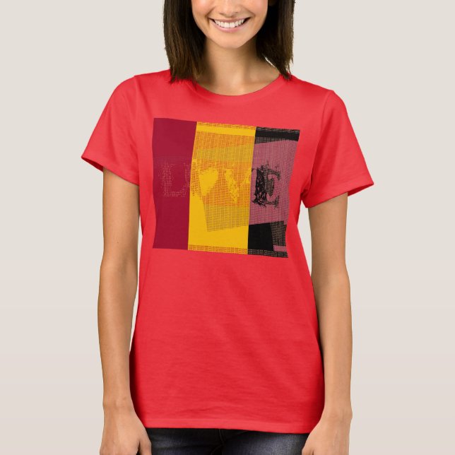 Färgfull Kärlek - Art Deco - T-shirt (Framsida)
