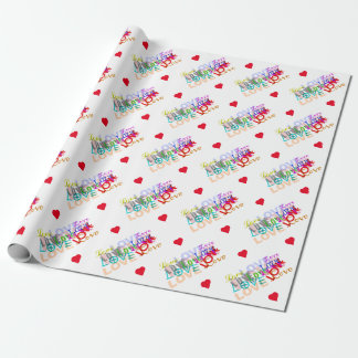 Färgfull KÄRLEK Presentpapper