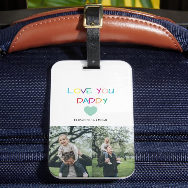 Färgfull "Kärlek You Pappa" - Roligt och hjärtfilt Bagagebricka (Framsida Insitu 2)